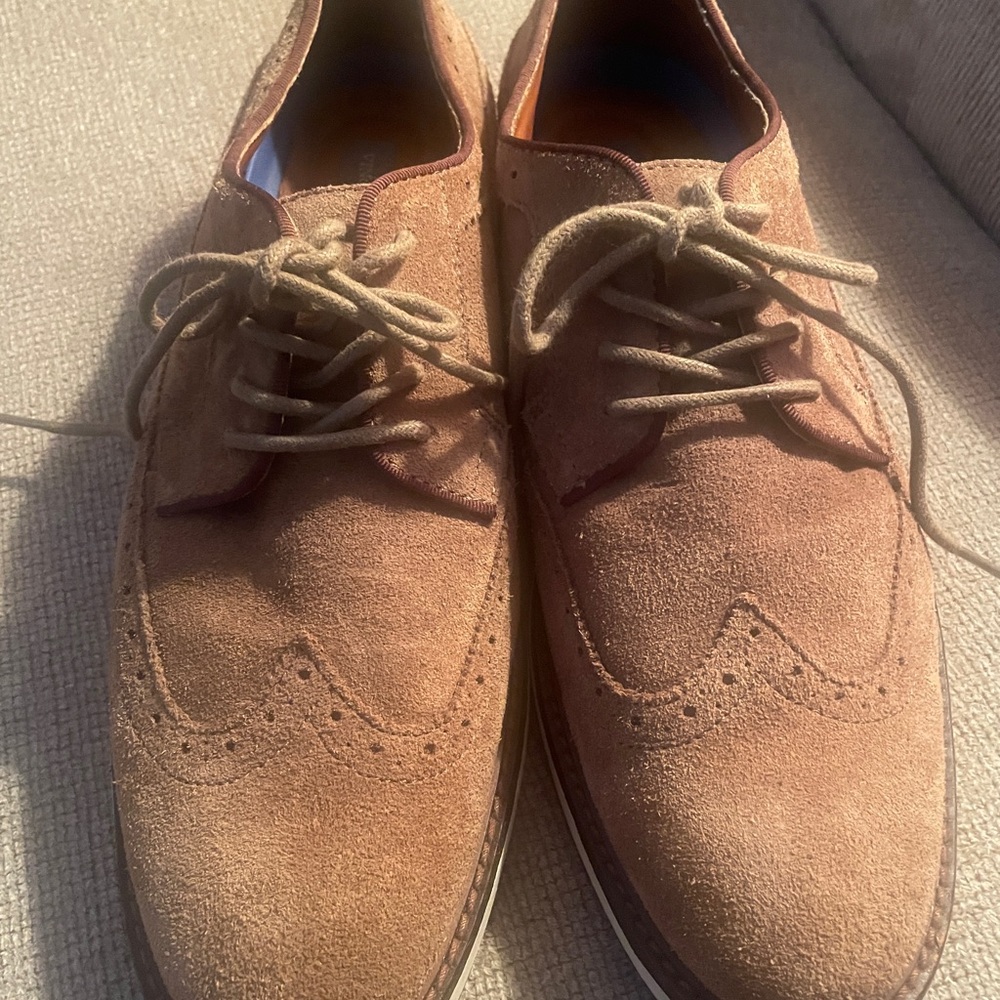 Vince Camuto Edwin ~ Men’s Suede Wingtip Oxfords ~ Size 11.5 ~ Tan/Brown